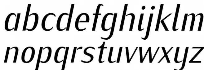 KurierCond-Italic خط أحرف صغيرة