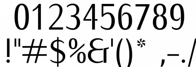 KurierCond-Regular Font OTHER CHARS