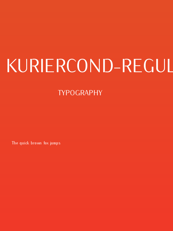 KurierCond-Regular Poster