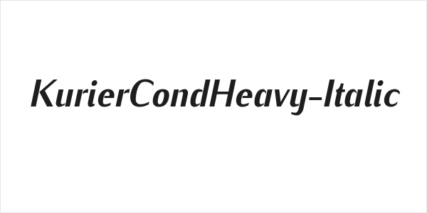 KurierCondHeavy-Italic Logo