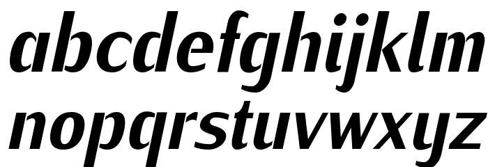 KurierCondHeavy-Italic Font LOWERCASE