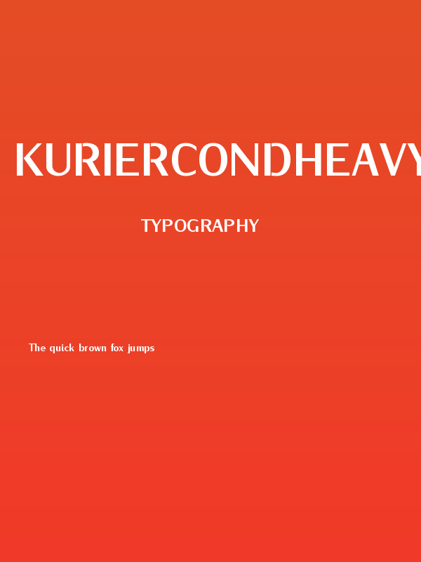 KurierCondHeavy-Regular Poster