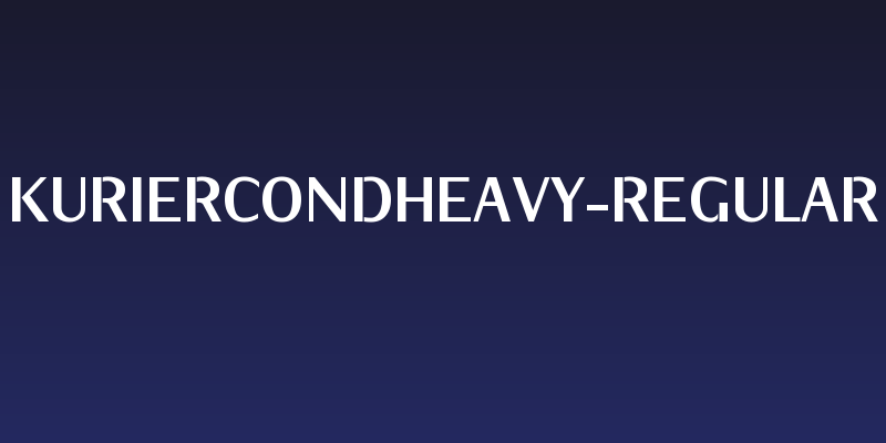 KurierCondHeavy-Regular Social Header