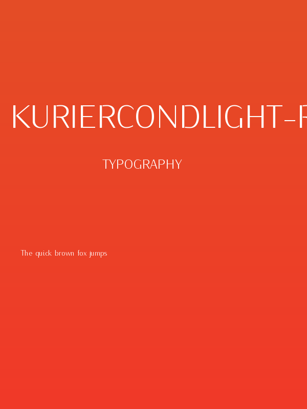 KurierCondLight-Regular Poster