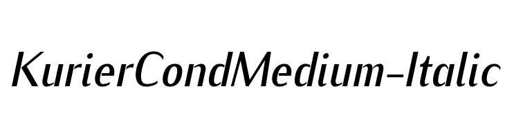 KurierCondMedium-Italic Font