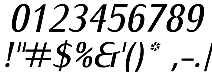 KurierCondMedium-Italic Font OTHER CHARS