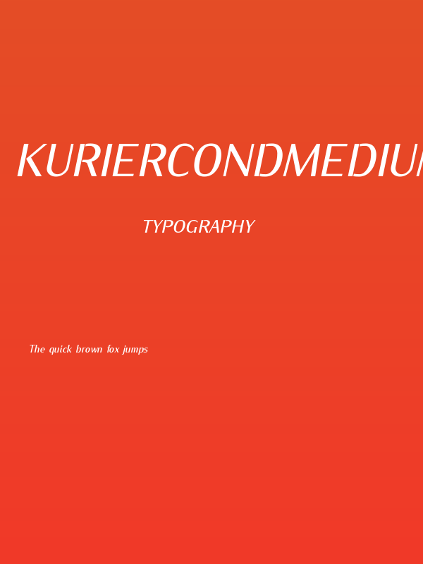 KurierCondMedium-Italic Poster