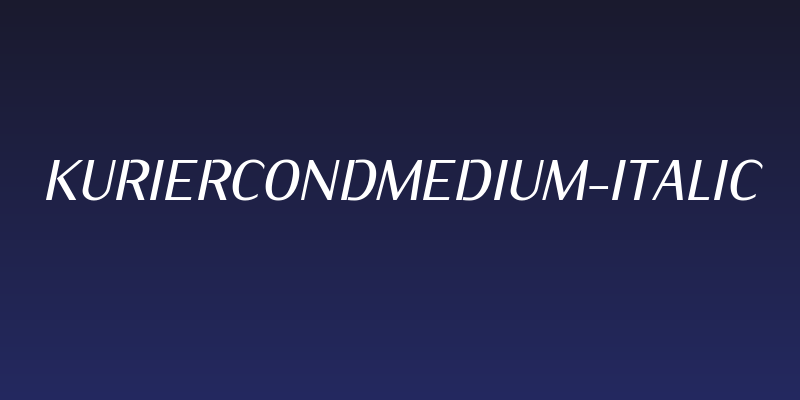 KurierCondMedium-Italic Social Header