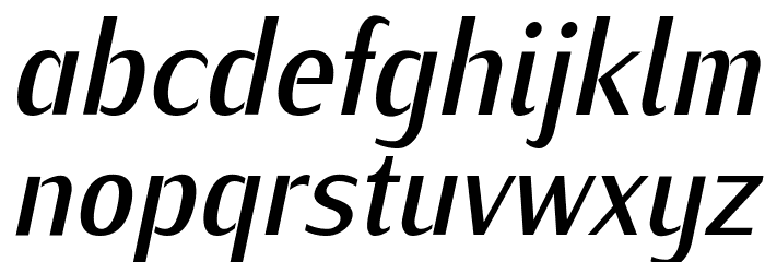 KurierCondMedium-Italic Font LOWERCASE