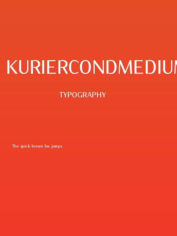 KurierCondMedium-Regular Poster