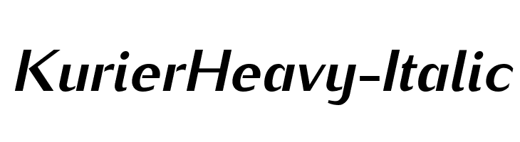 KurierHeavy-Italic Font