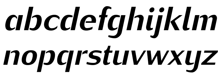 KurierHeavy-Italic Font LOWERCASE