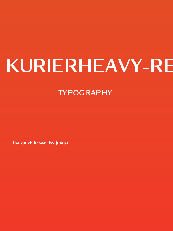 KurierHeavy-Regular Poster