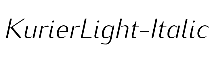 KurierLight-Italic Font