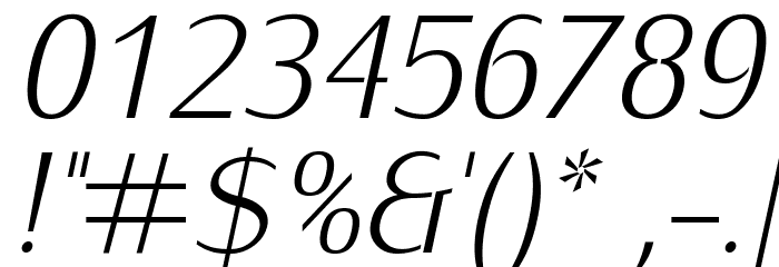 KurierLight-Italic Font OTHER CHARS