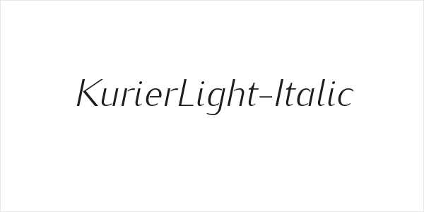KurierLight-Italic Logo