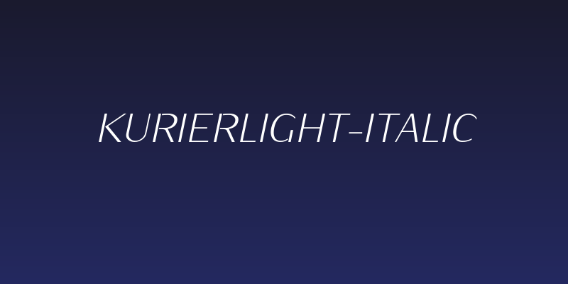KurierLight-Italic Social Header