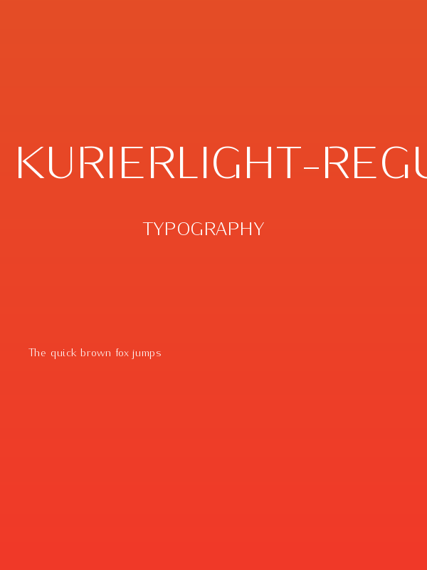 KurierLight-Regular Poster