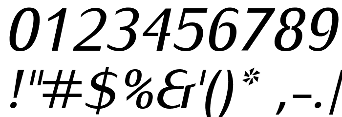 KurierMedium-Italic Font OTHER CHARS