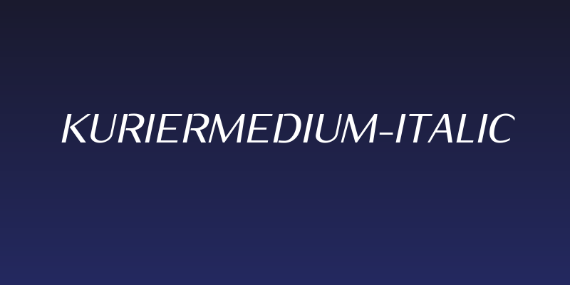 KurierMedium-Italic Social Header