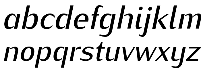 KurierMedium-Italic Font LOWERCASE