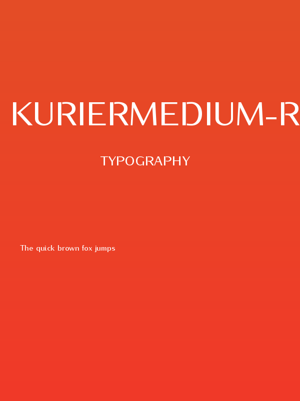 KurierMedium-Regular Poster