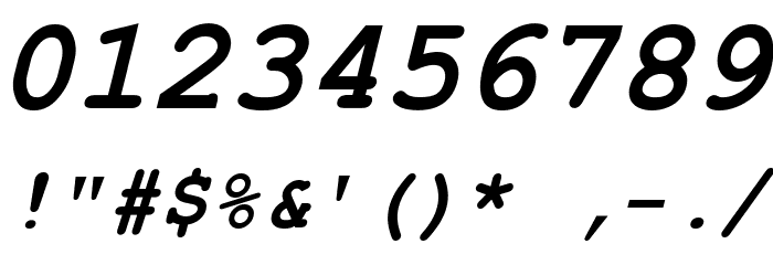 Kuriero Esperanto Dika Kursiva Font OTHER CHARS