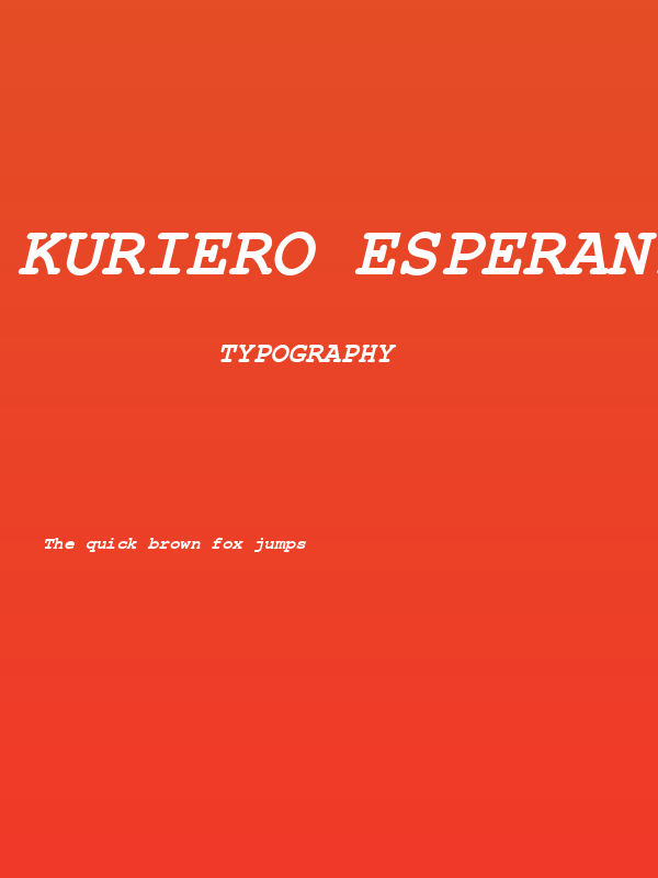 Kuriero Esperanto Dika Kursiva Poster