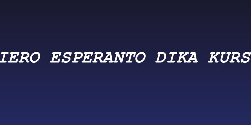 Kuriero Esperanto Dika Kursiva Social Header