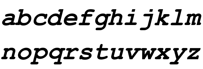 Kuriero Esperanto Dika Kursiva Font LOWERCASE