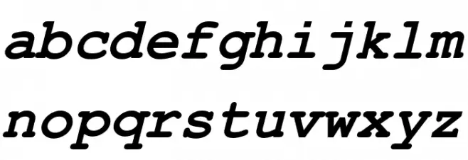 Kuriero Esperanto Dika Kursiva Schriftart Kleinbuchstaben