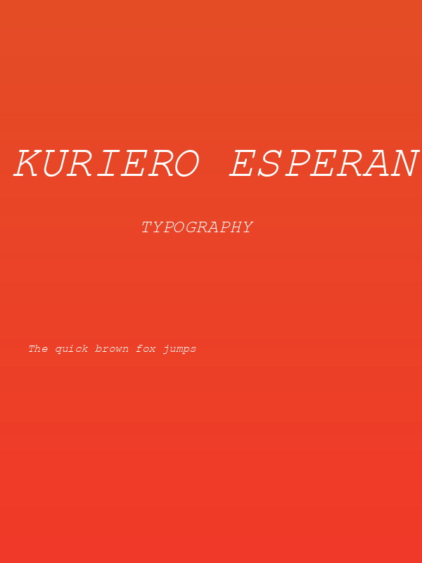 Kuriero Esperanto Kursiva Poster