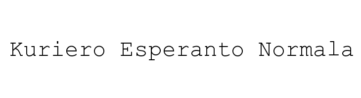 Kuriero Esperanto Normala Font