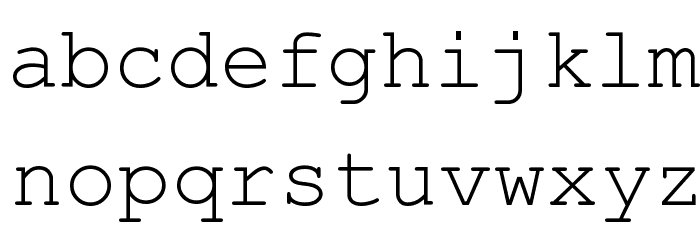 Kuriero Esperanto Normala Font LOWERCASE