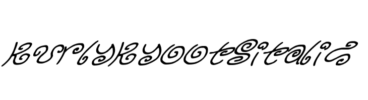 Kurly Kyoots Italic  免费字体下载