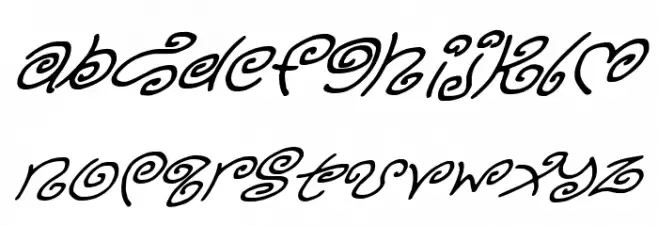 Kurly Kyoots Italic Fonte MAIÚSCULAS