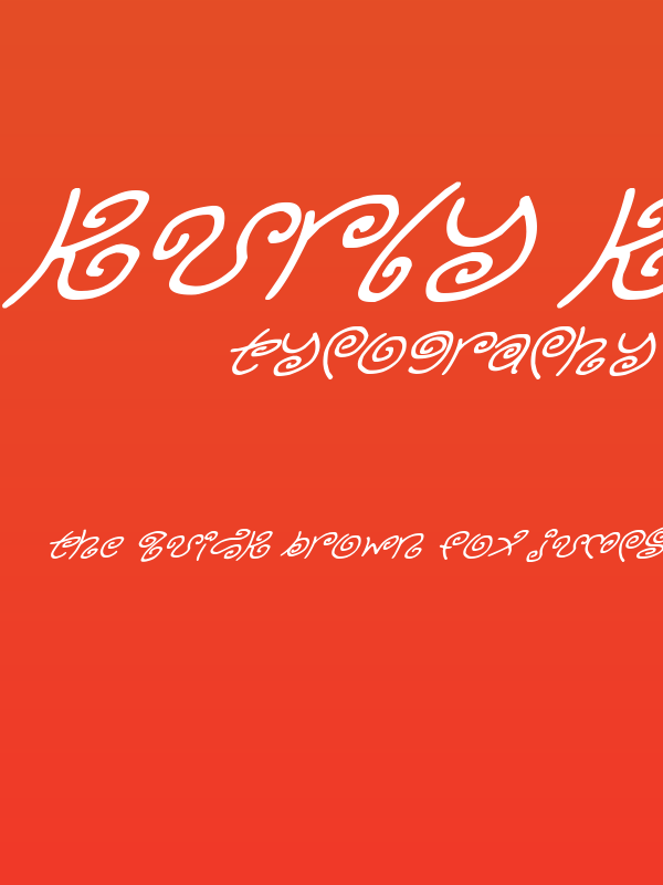 Kurly Kyoots Italic Poster