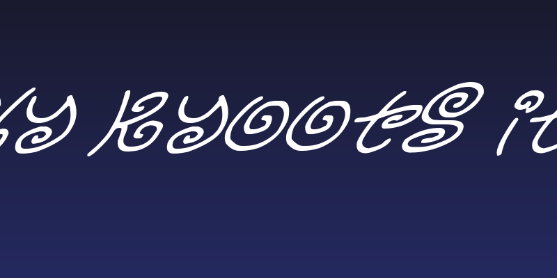 Kurly Kyoots Italic Social Header