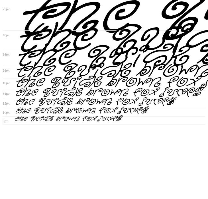 Kurly Kyoots Italic Waterfall