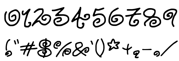 Kurly Kyoots Font OTHER CHARS