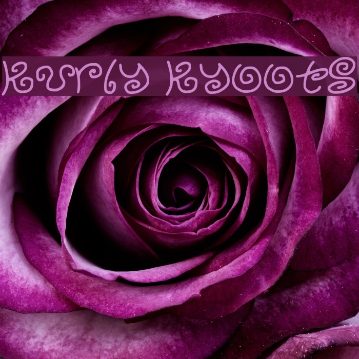 Kurly Kyoots Font examples