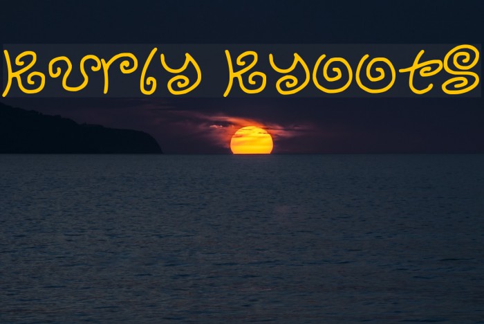 Kurly Kyoots Font examples