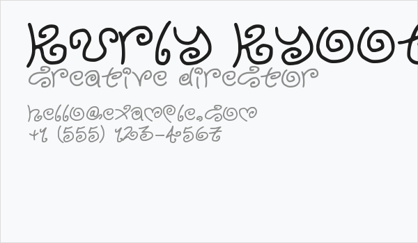 Kurly Kyoots Business Card