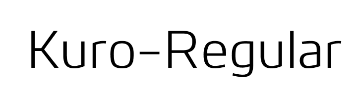 Kuro-Regular Font