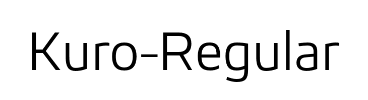 Kuro-Regular  Frei Schriftart Herunterladen