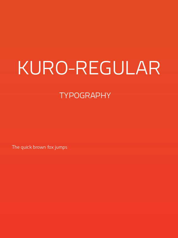 Kuro-Regular Poster