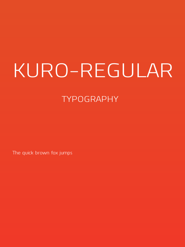 Kuro-Regular Poster