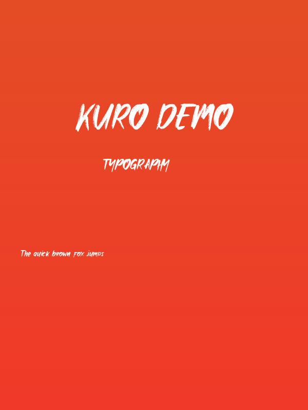 Kuro demo Poster