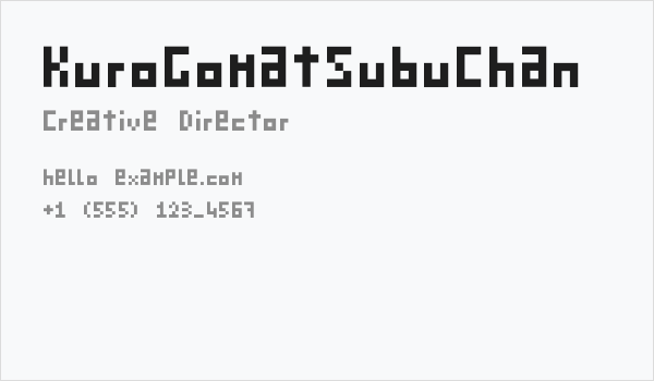 KuroGomatsubuChan Business Card
