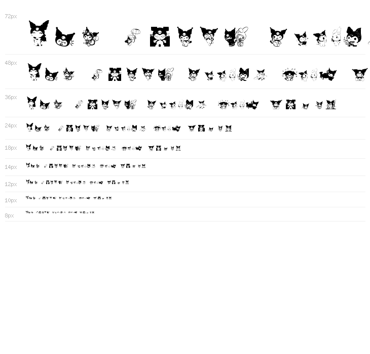 Kuromi dingbats Waterfall